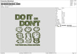 The Time Embroidery File 6 sizes