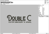 Doubletext Embroidery File 6 sizes