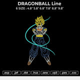 DRAGONBALL Line Embroidery File 6 size