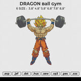 DRAGON Ball Gym Embroidery File 6 sizes