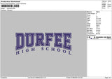 Durfeetext Embroidery File 6 sizes