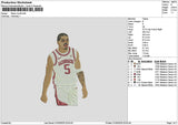 Player 5 Embroidery File 6 sizes