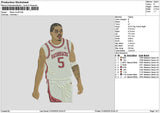 Player 5 Embroidery File 6 sizes