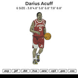 Darius Acuff Embroidery File 6 size