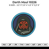 Darth Maul 10226 Embroidery File 6 sizes