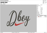 Dboy Embroidery File 6 sizes