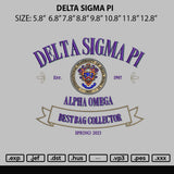 Delta Sigma Pi V2 Embroidery File 6 sizes