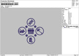Demographic Embroidery File 6 sizes