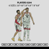 Players 0204 Embroidery File 6 sizes