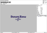 Desert text Embroidery File 6 sizes
