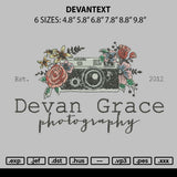 Devantext Embroidery File 6 sizes