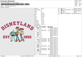 Disneyland Toy Story Embroidery File 6 size