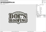 Doc's roofing Patch Embroidery File 6 sizes