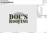 Doc's roofing V3 Embroidery File 6 size