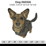 Dog 060326 Embroidery File 6 size
