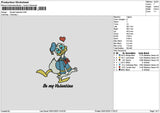 Donald Love 01 Embroidery File 6 sizes