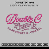 Dubletext 1908 Embroidery File 6 sizes