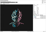 Dragon Ball Z silhouette Embroidery File 6 size