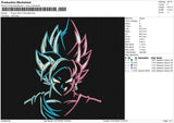Dragon Ball Z silhouette Embroidery File 6 size