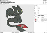 Dragon Toothless V1 Embroidery