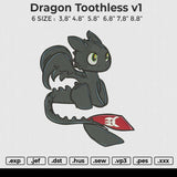 Dragon Toothless V1 Embroidery