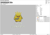 Duck Crown Embroider File 6 sizes
