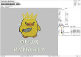 Duck Crown Embroider File 6 sizes