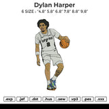 Dylan Harper Embroidery File 6 size