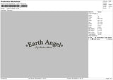 Earth Text Embroidery File 6 sizes