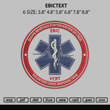 Ebictext Embroidery File 6 sizes
