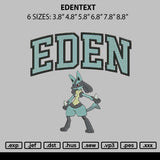Edentext Embroidery File 6 sizes
