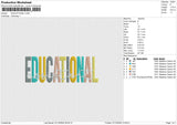 EDUCATIONAL Embroidery File 6 size