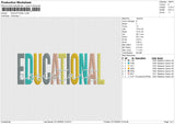 EDUCATIONAL Embroidery File 6 size