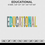 EDUCATIONAL Embroidery File 6 size