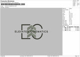 ELEVATE CINEMATICS Embroidery File