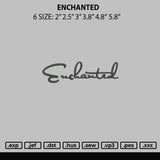 Enchanted Embroidery File 6 sizes
