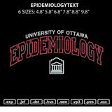 Epidemiologytext v2 Embroidery File 6 sizes