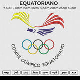 EQUATORIANO Embroidery File 6 size