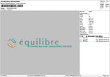 Equilibretext Embroidery File 6 sizes