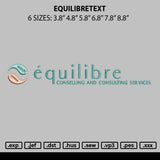 Equilibretext Embroidery File 6 sizes