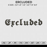 ERCLUDED Embroidery File 6 size