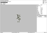Es Logo 01 Embroidery File 6 sizes