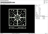 Eyes Of The World Embroidery File 6 sizes