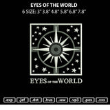 Eyes Of The World Embroidery File 6 sizes