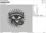 Eye Logo Embroidery File 6 sizes