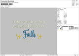 Faith Text Embroidery File 6 sizes