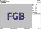 Fgbtext Embroidery File 6 sizes