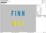 Finn Max Embroidery File 6 sizes