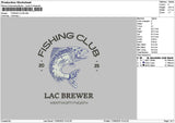 Fishingtext Embroidery File 6 sizes