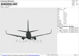 FLGHT 828 Embroidery File 6 size